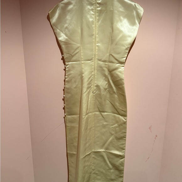 Madmen era 60s satin Chinese vintage dress - Picture 3 of 5